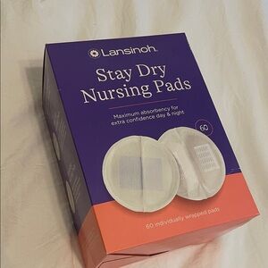 Lansinoh Stay Dry Nursing Pads Box (60 Count)